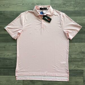 NWT RLX Ralph Lauren Classic-Fit Performance Polo Shirt Men’s MEDIUM Light Pink